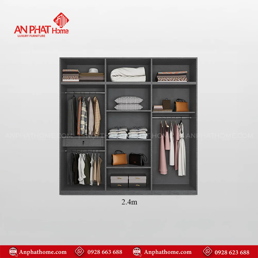 Tủ Áo Cánh Kính Hiện Đại TA-594 8 Mẫu tủ quần áo đẹp hiện đại