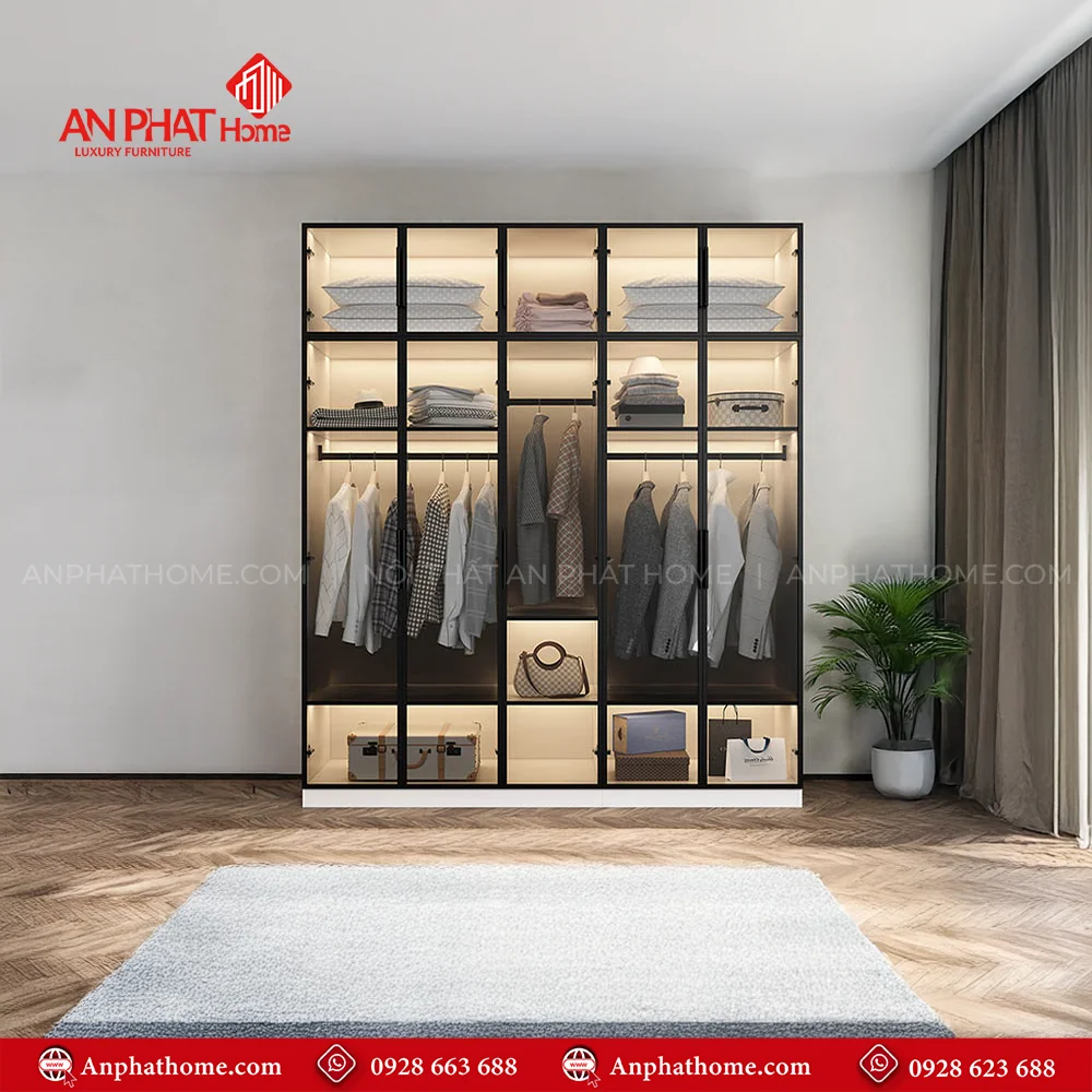 Tủ Áo Cánh Kính Hiện Đại TA-596 11 Mẫu tủ quần áo thông minh hiện đại giá rẻ