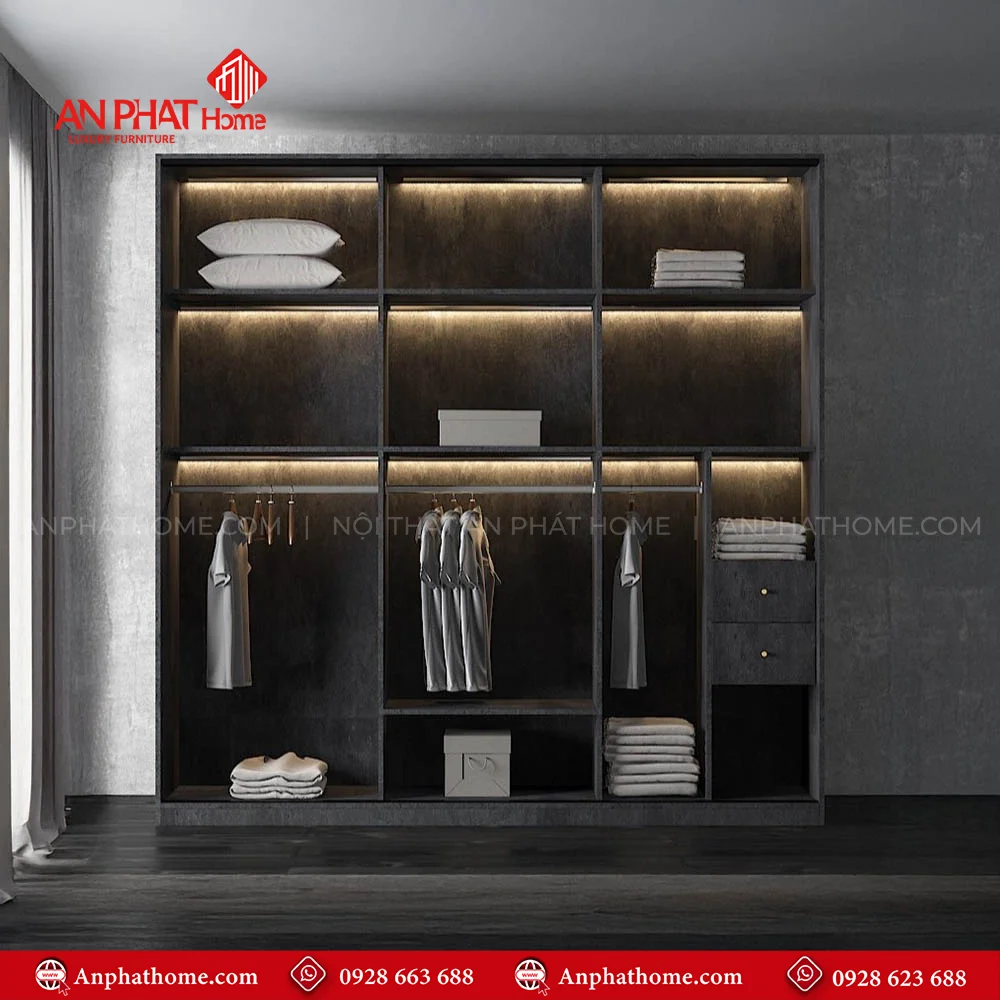Tủ Áo Cánh Kính Sang Trọng TA-507 13 Tủ Áo Cánh Kính Sang Trọng TA-507 An Phát