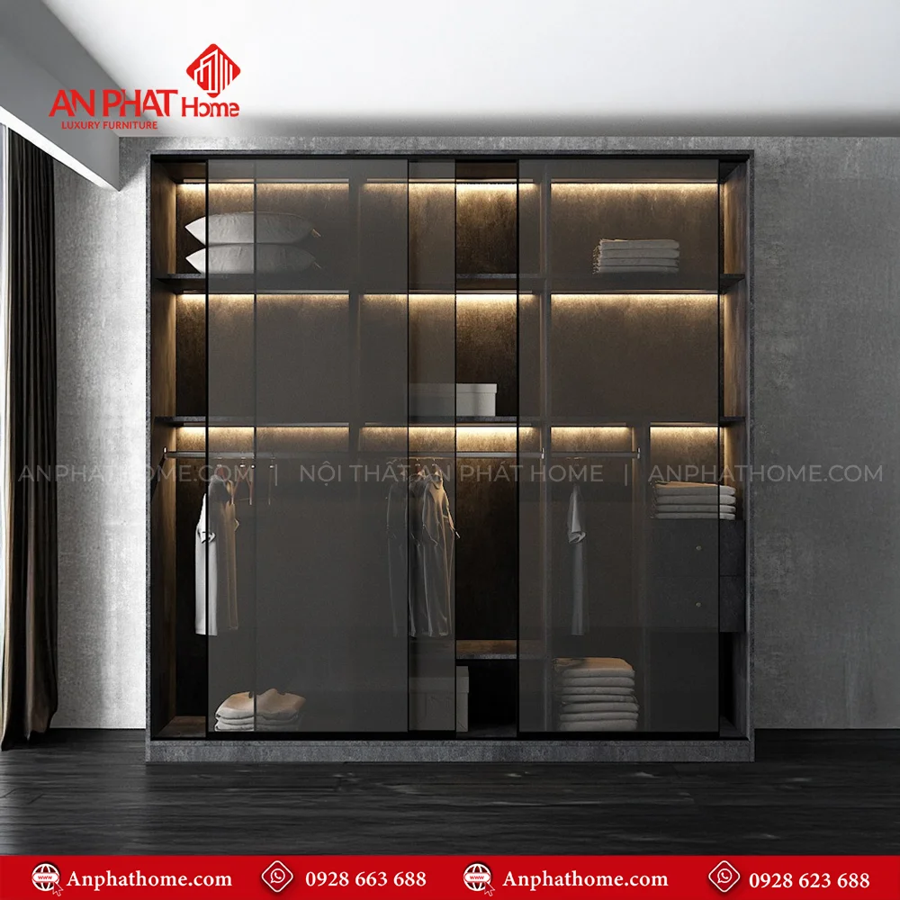 Tủ Áo Cánh Kính Sang Trọng TA-507 16 Mẫu tủ quần áo đẹp nhất hiện nay