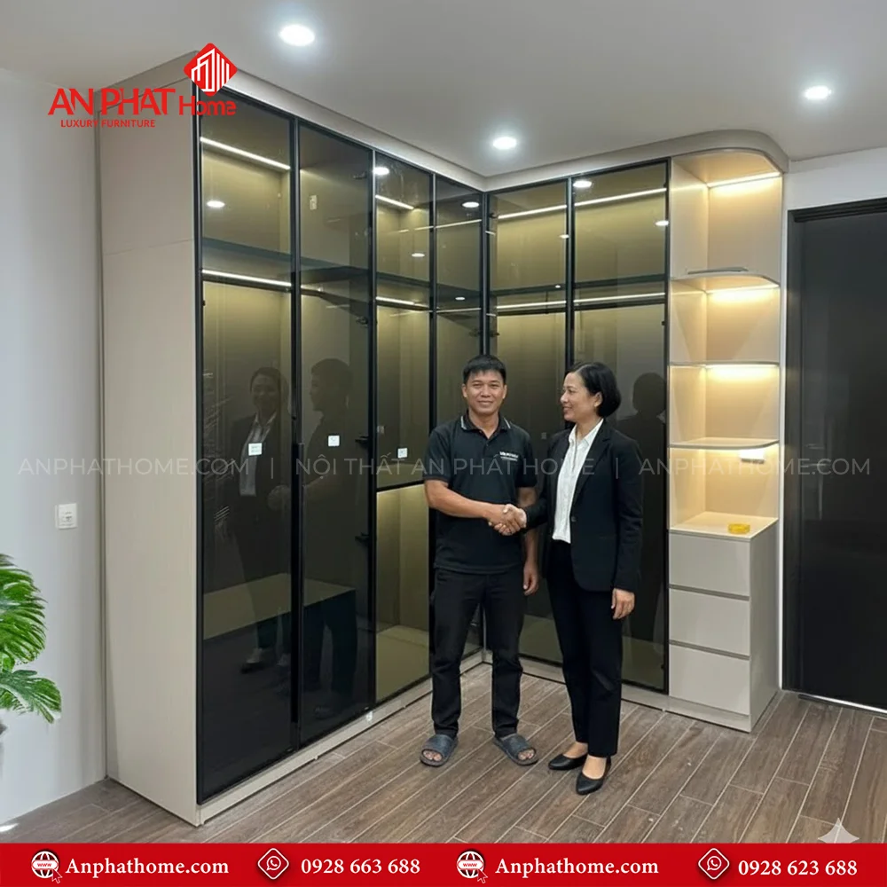 Tủ Áo Cánh Kính Sang Trọng TA-511 8 Tủ quần áo chữ L hiện đại