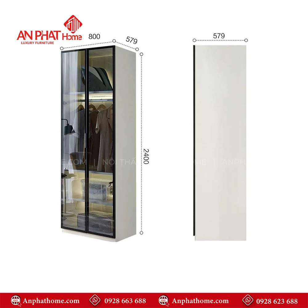 Tủ Áo Cánh Kính TA-509 8 Mẫu tủ quần áo hiện đại sang trọng