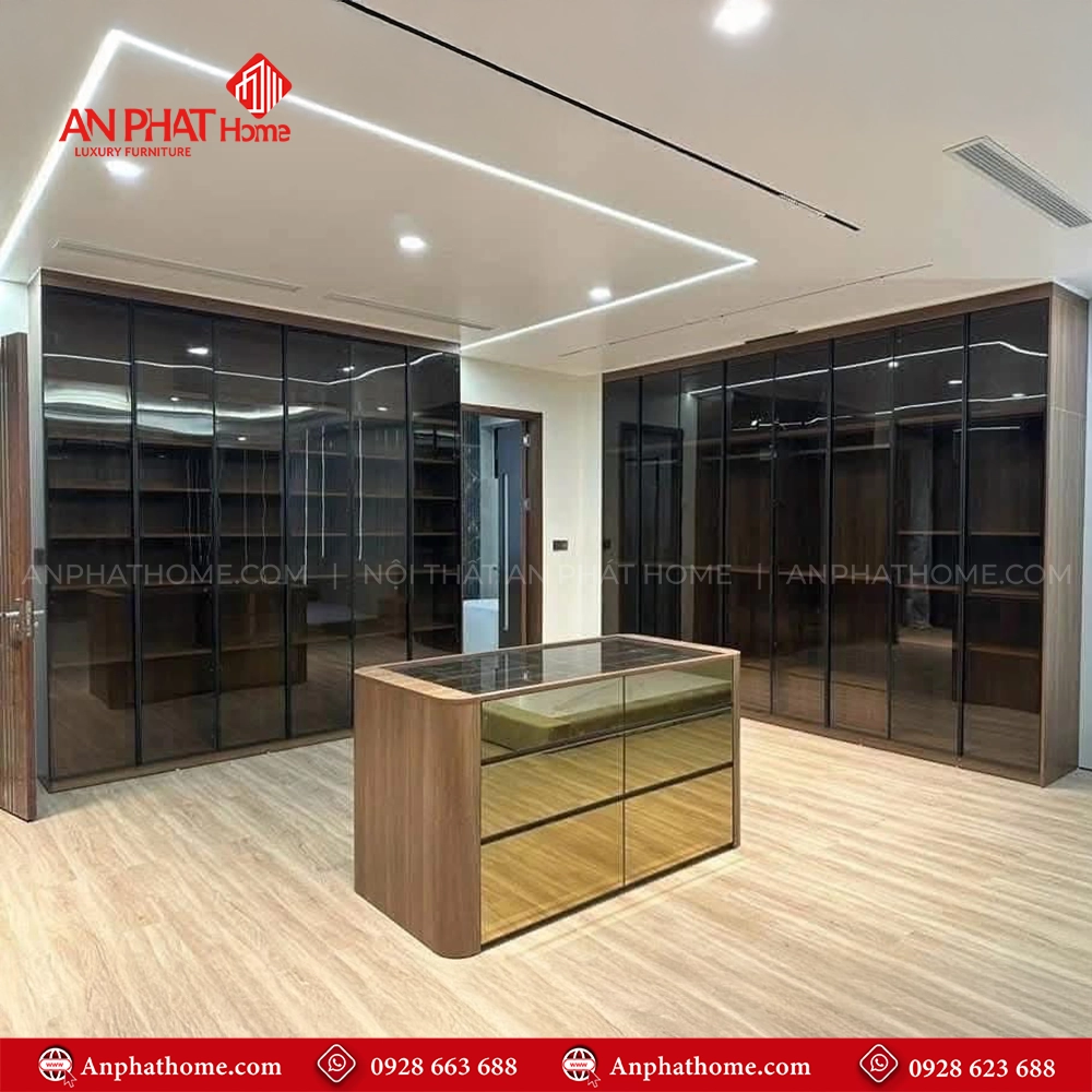 Tủ Áo Cánh Kính Thiết Kế Theo Yêu Cầu TA-556 11 Tủ Áo Cánh Kính Thiết Kế Theo Yêu Cầu TA-556 An Phát