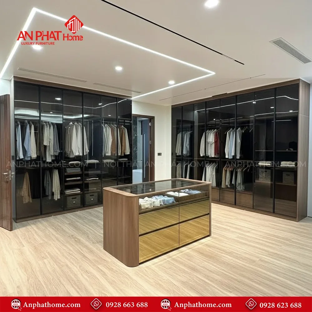 Tủ Áo Cánh Kính Thiết Kế Theo Yêu Cầu TA-556 12 Tủ đựng quần áo cánh kính đẹp