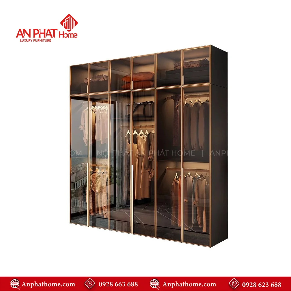 Tủ Áo Cánh Kính Thông Minh TA-504 35 Tủ quần áo cánh kính hiện đại