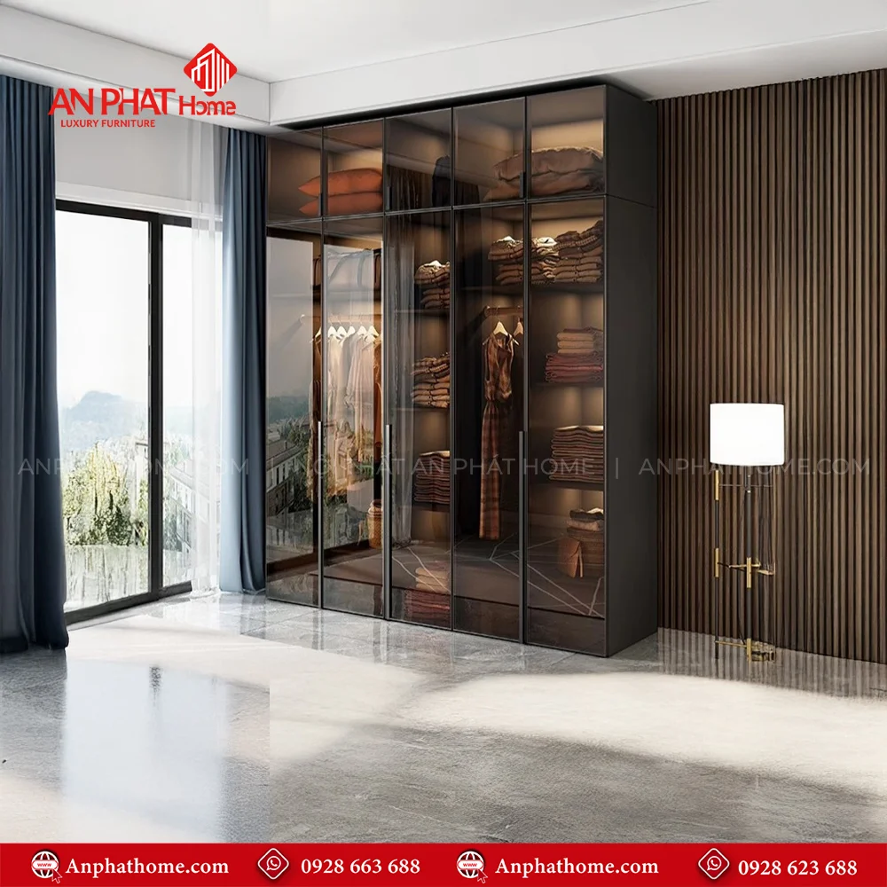 Tủ Áo Cánh Kính Thông Minh TA-504 31 Tủ quần áo cửa kính lùa