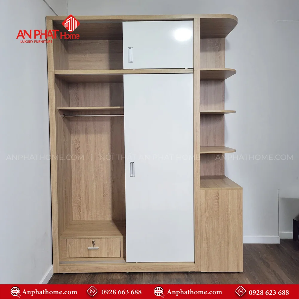 Tủ Áo Cánh Lùa Gỗ Công Nghiệp TA-600 9 Mẫu tủ quần áo cánh lùa đẹp tại Hà Nội, HCM, Hải Phòng