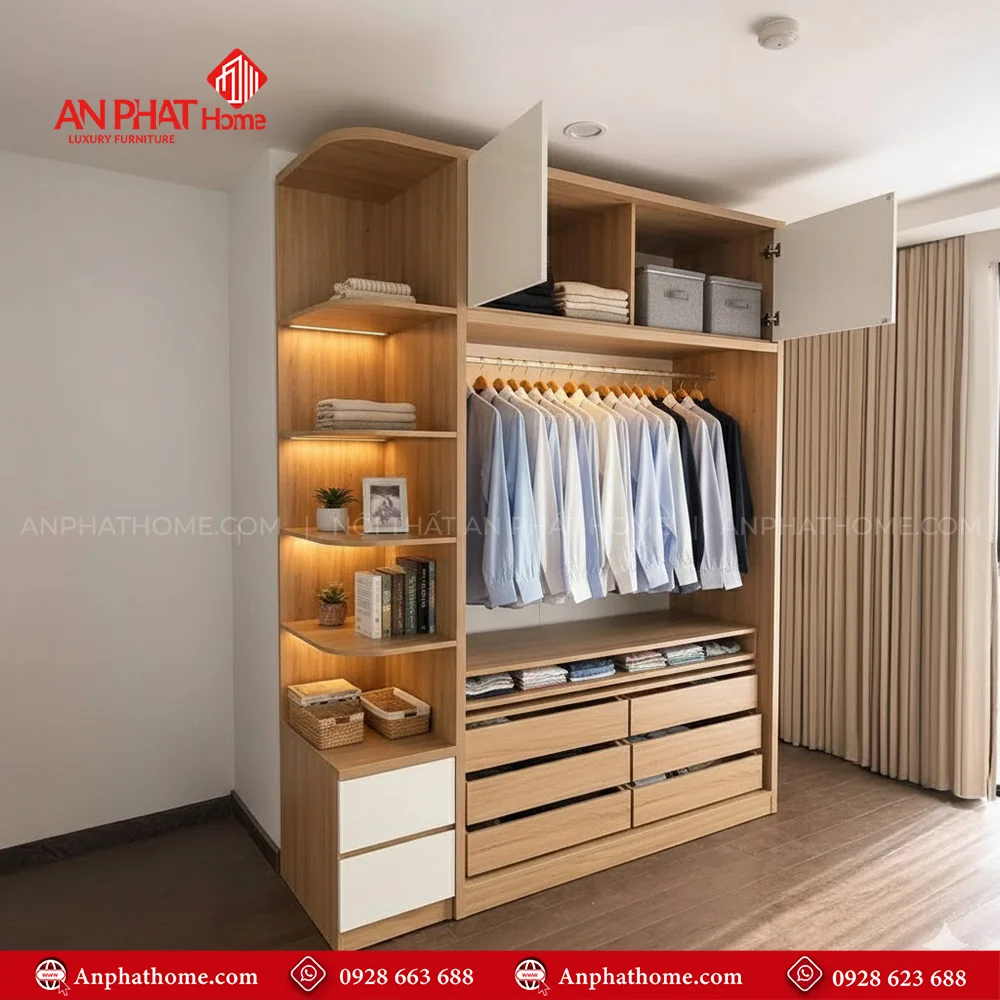 Tủ Áo Cánh Lùa Gỗ MDF TA-576 8 Mẫu tủ quần áo cánh lùa bằng nhựa đài loan