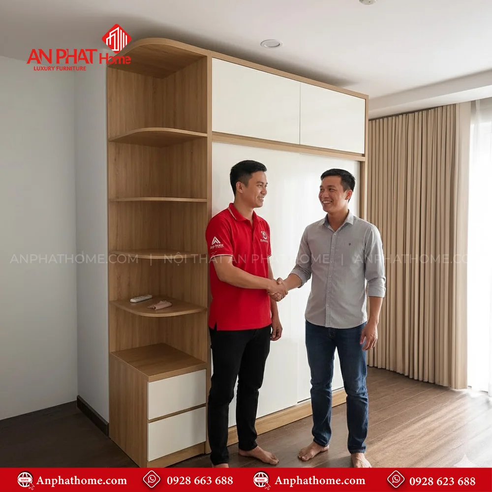 Tủ Áo Cánh Lùa Gỗ MDF TA-576 9 Mẫu tủ quần áo đẹp giá rẻ hiện đại