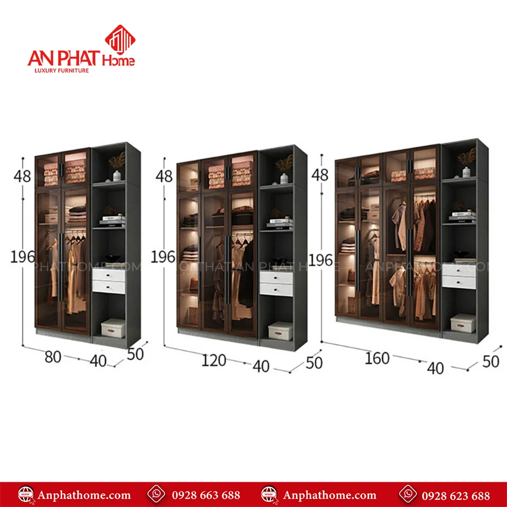 Mẫu tủ quần áo trong phòng ngủ hiện đại