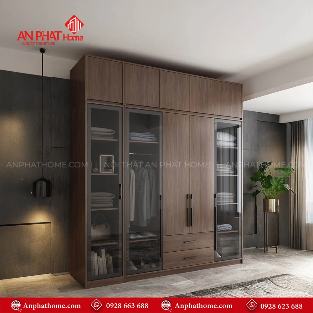 Tủ quần áo cửa mở cao cấp