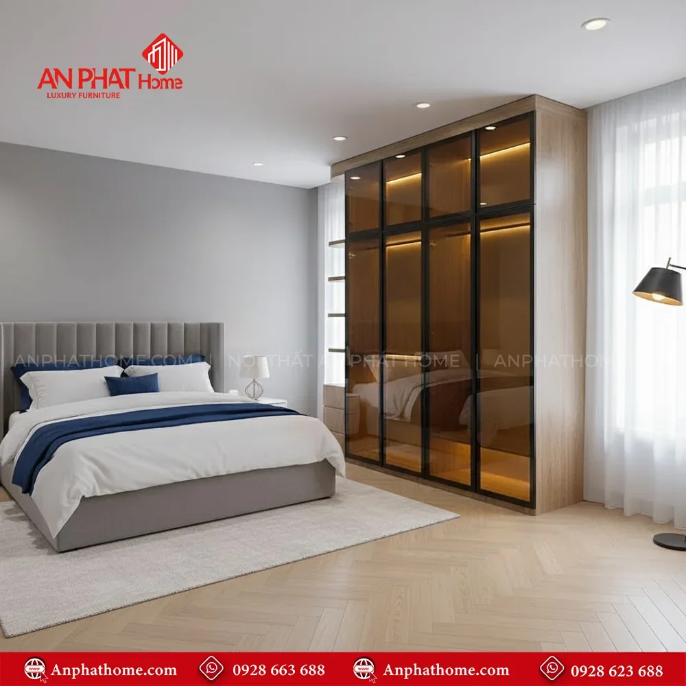 Mẫu thiết kế tủ quần áo theo yêu cầu đẹp hiện đại