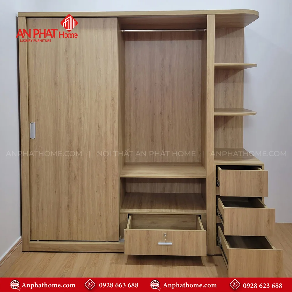 Tủ Áo Gỗ Công Nghiệp TA-582 9 Mẫu tủ quần áo gỗ công nghiệp cánh lùa