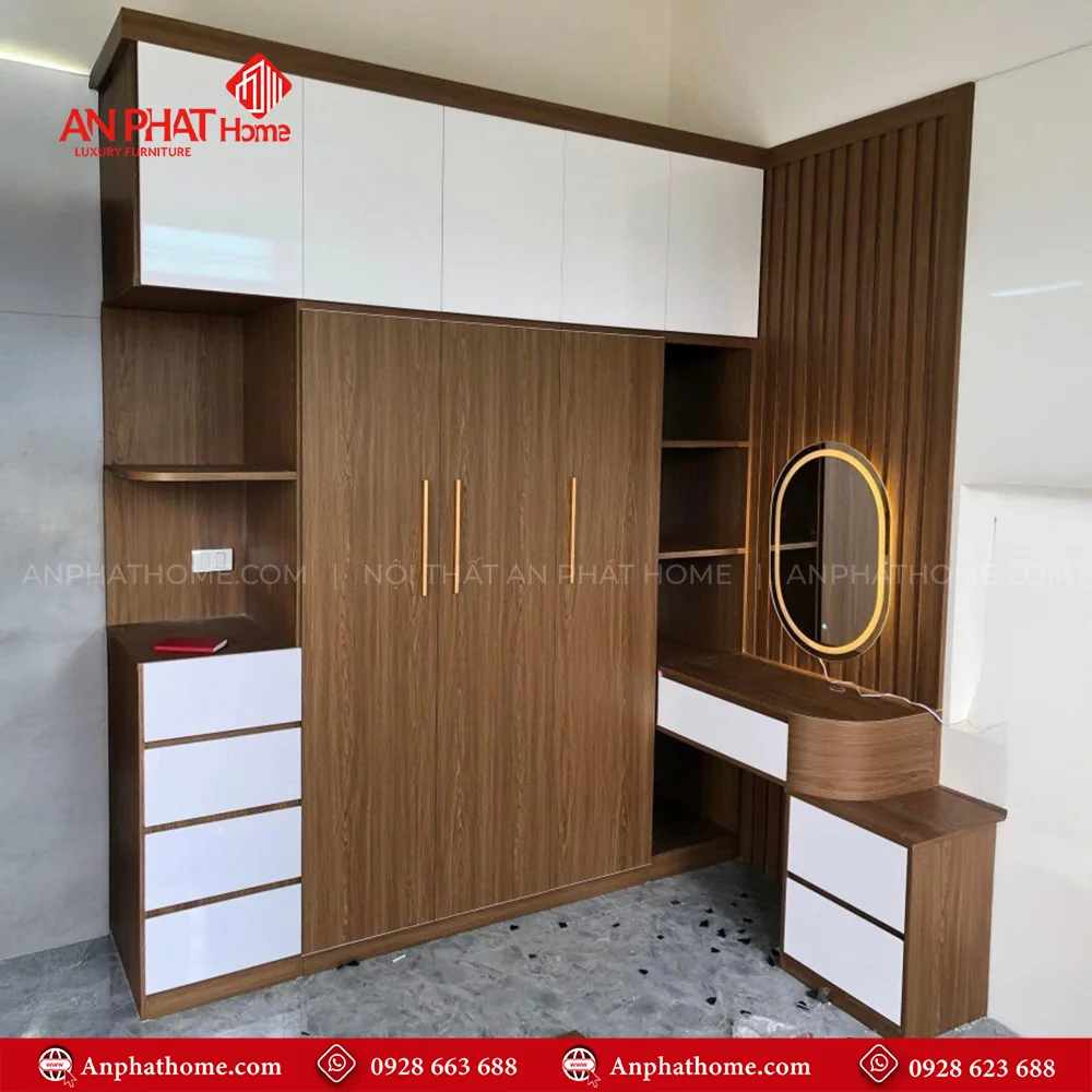 Tủ Áo Người Lớn TA-581 6 Tủ quần áo gỗ công nghiệp thiết kế theo yêu cầu