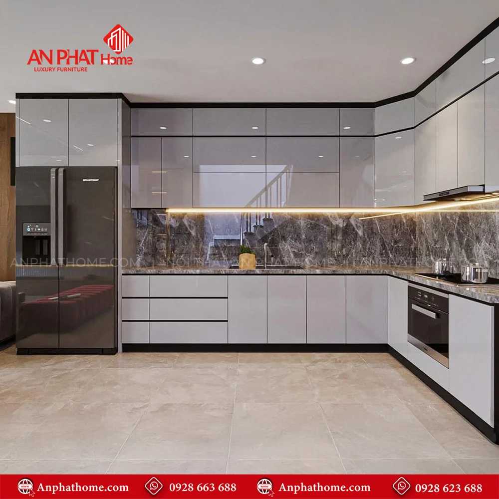 Tủ Bếp Acrylic Hiện Đại TB-909 9 Tủ Bếp Acrylic Hiện Đại TB-909 An Phát