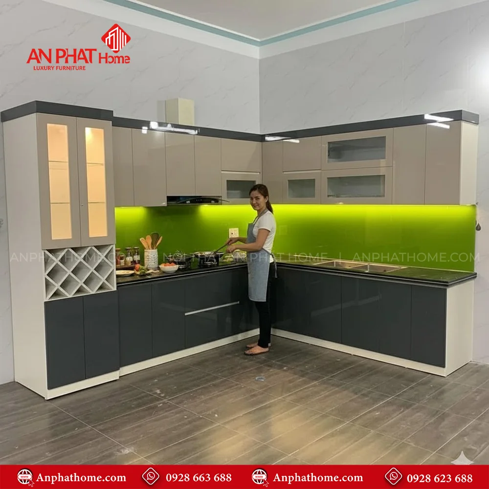 Tủ Bếp Acrylic Hiện Đại TB-921 8 Mẫu tủ bếp đẹp đóng theo yêu cầu