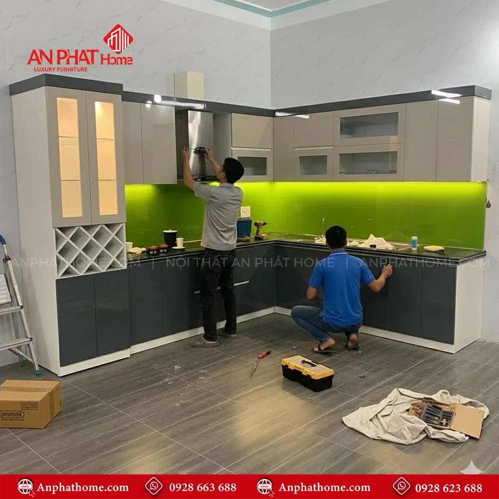 Tủ Bếp Acrylic Hiện Đại TB-921 9 Mẫu tủ bếp đẹp đơn giản giá rẻ