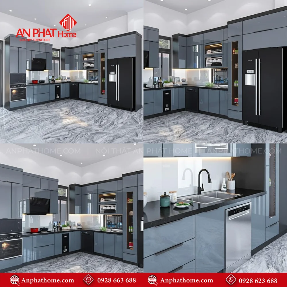 Tủ Bếp Đẹp TB-959 12 Mẫu tủ bếp đẹp đóng theo yêu cầu