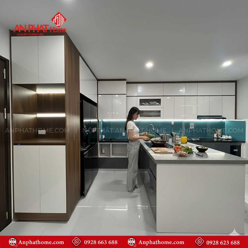 Mẫu tủ bếp đẹp đơn giản