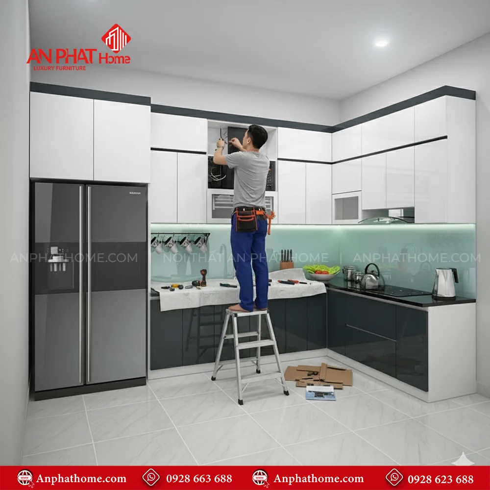 Tủ Bếp Hiện Đại TB-928 8 Tủ bếp đơn giản tiết kiệm