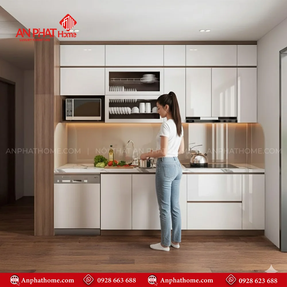 Tủ Bếp Hiện Đại TB-954 8 Mẫu tủ bếp đơn giản giá tốt