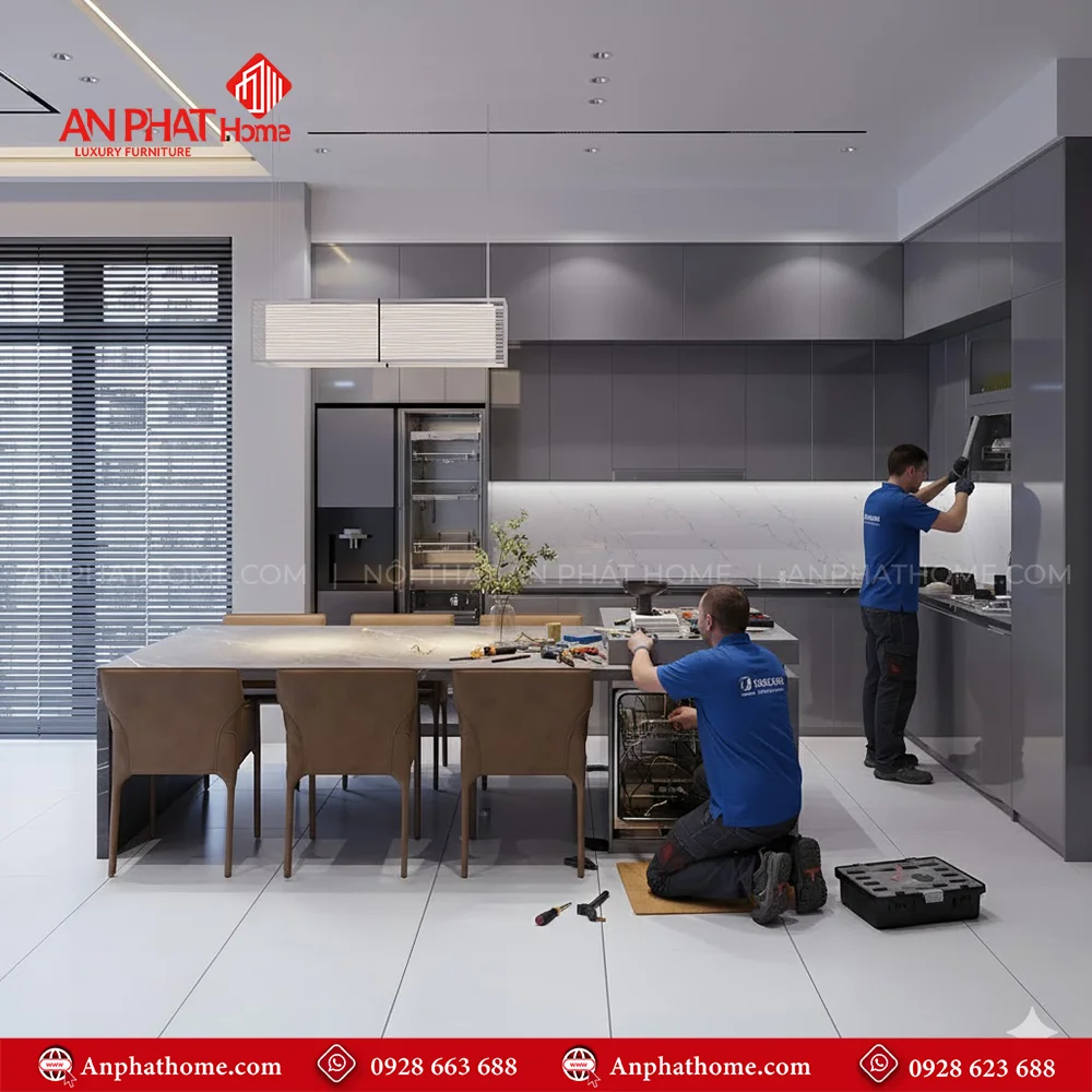 Tủ Bếp Hiện Đại TB-958 9 Tủ bếp đơn giản tiết kiệm