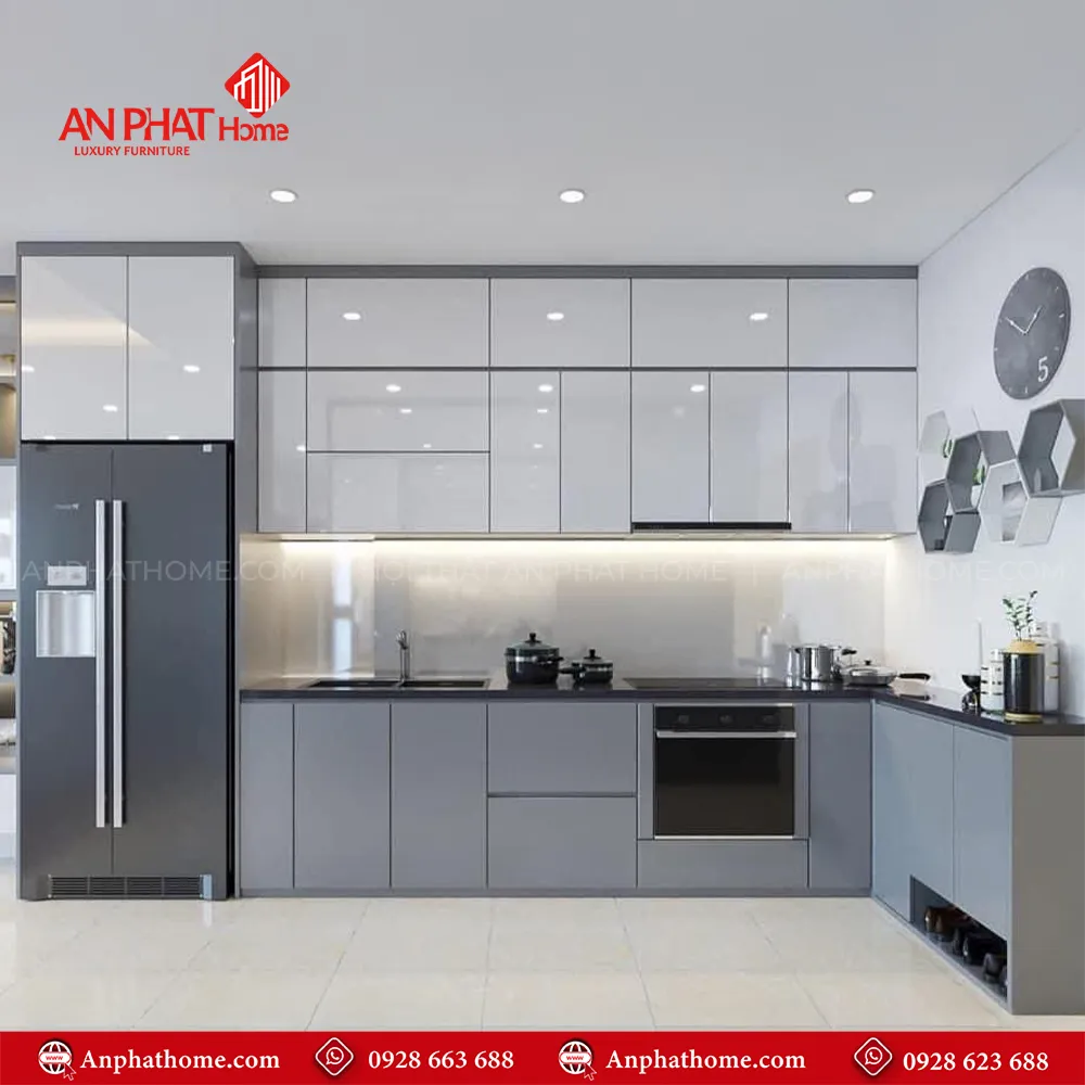 Tủ Bếp MDF Phủ Acrylic Sang Trọng TB-910 7 Tủ Bếp MDF Phủ Acrylic Sang Trọng TB-910 An Phát