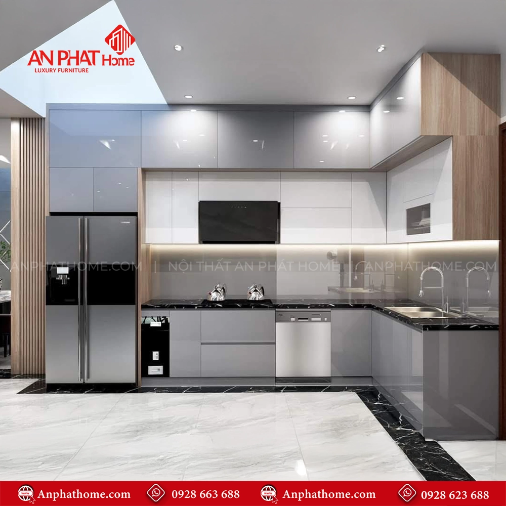 Tủ Bếp MDF Phủ Acrylic TB-953 9 Tủ Bếp MDF Phủ Acrylic TB-953 An Phát