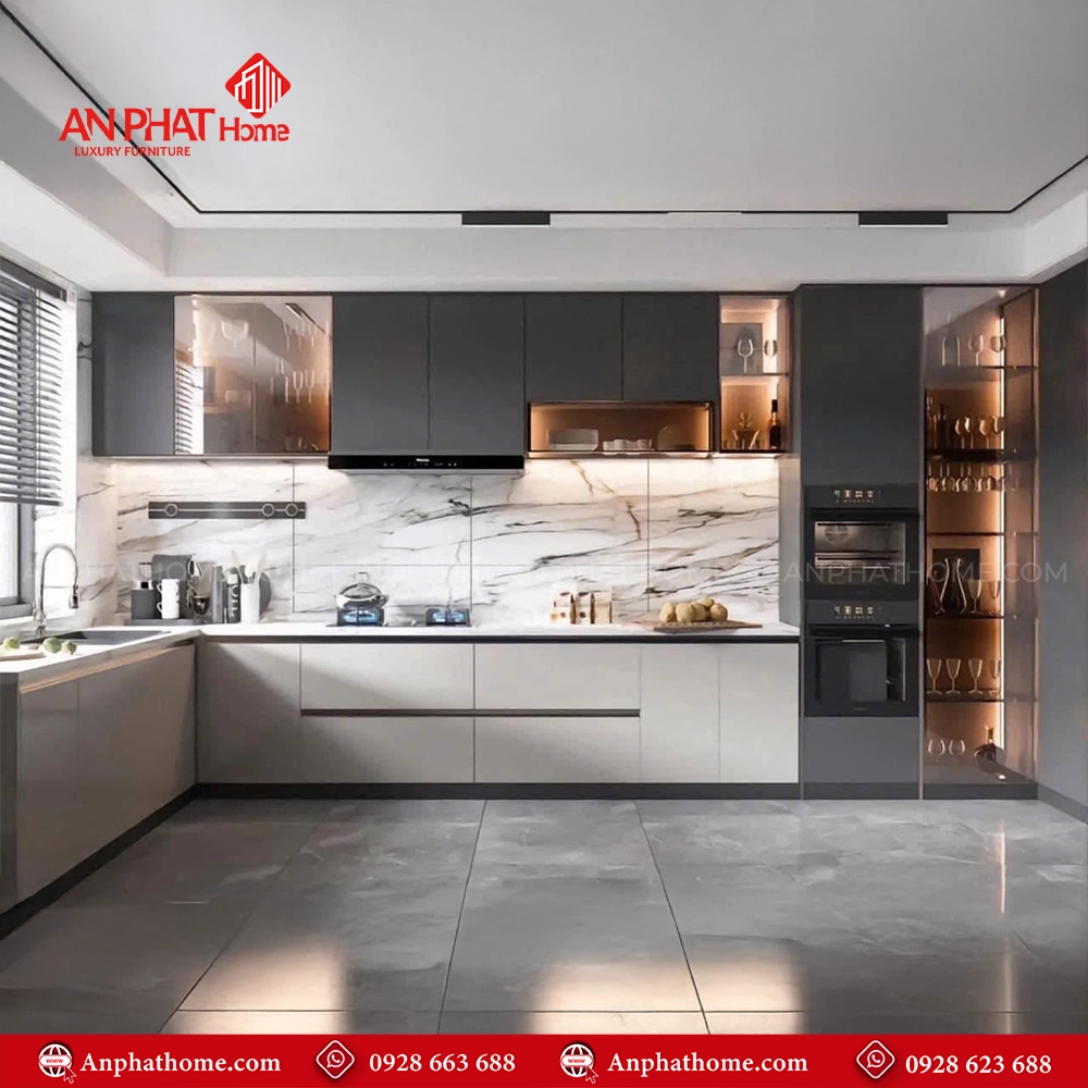Tủ Bếp Nhôm Cao Cấp TB-946 7 Tủ Bếp Nhôm Cao Cấp TB-946 An Phát