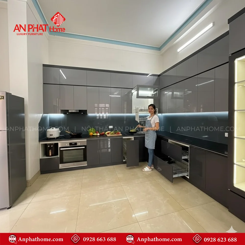 Tủ Bếp Nhựa Cao Cấp Sang Trọng TB-918 8 Mẫu tủ bếp nhựa cao cấp