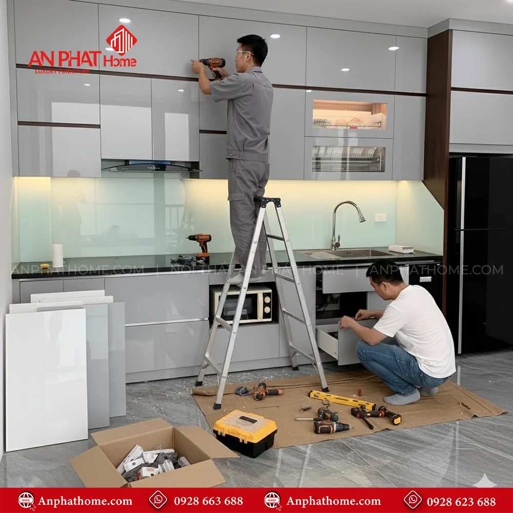 Tủ Bếp Nhựa Chữ I Hiện Đại TB-917 8 Mẫu tủ bếp chữ i hiện đại