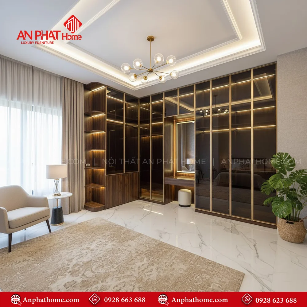 Tủ Quần Áo Cánh Kính Siêu Đẹp TA-543 An Phát Home