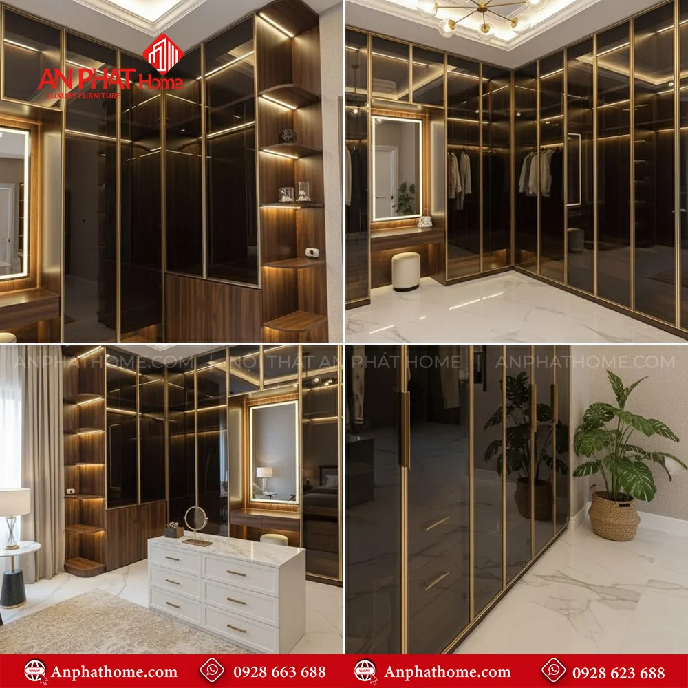 Mẫu tủ quần áo hiện đại đặt theo yêu cầu