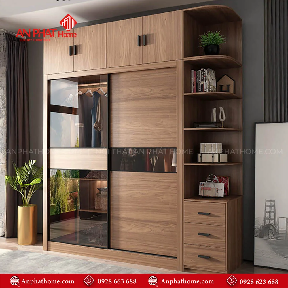 Tủ Quần Áo Cửa Lùa Cánh Kính TA-592 27 Tủ Quần Áo Cửa Lùa Cánh Kính TA-592 An Phát Home