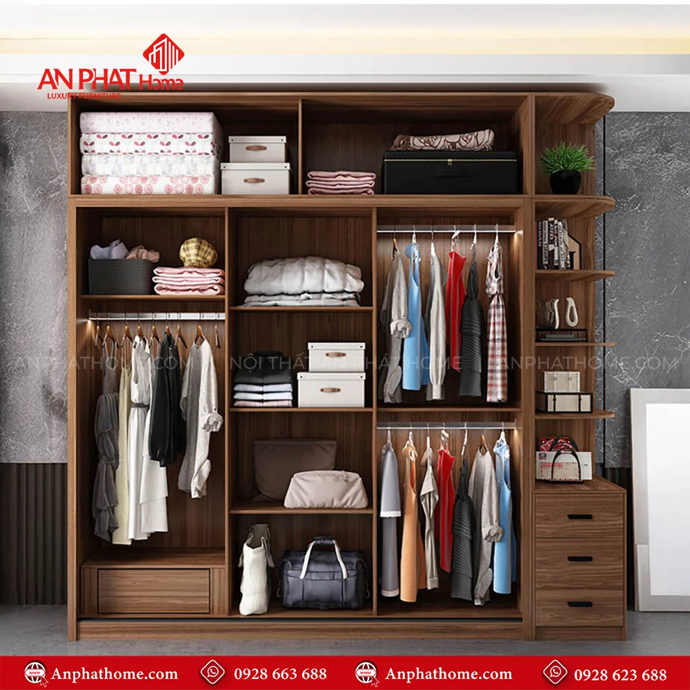Tủ Quần Áo Cửa Lùa Cánh Kính TA-592 31 Mẫu tủ quần áo trong phòng ngủ