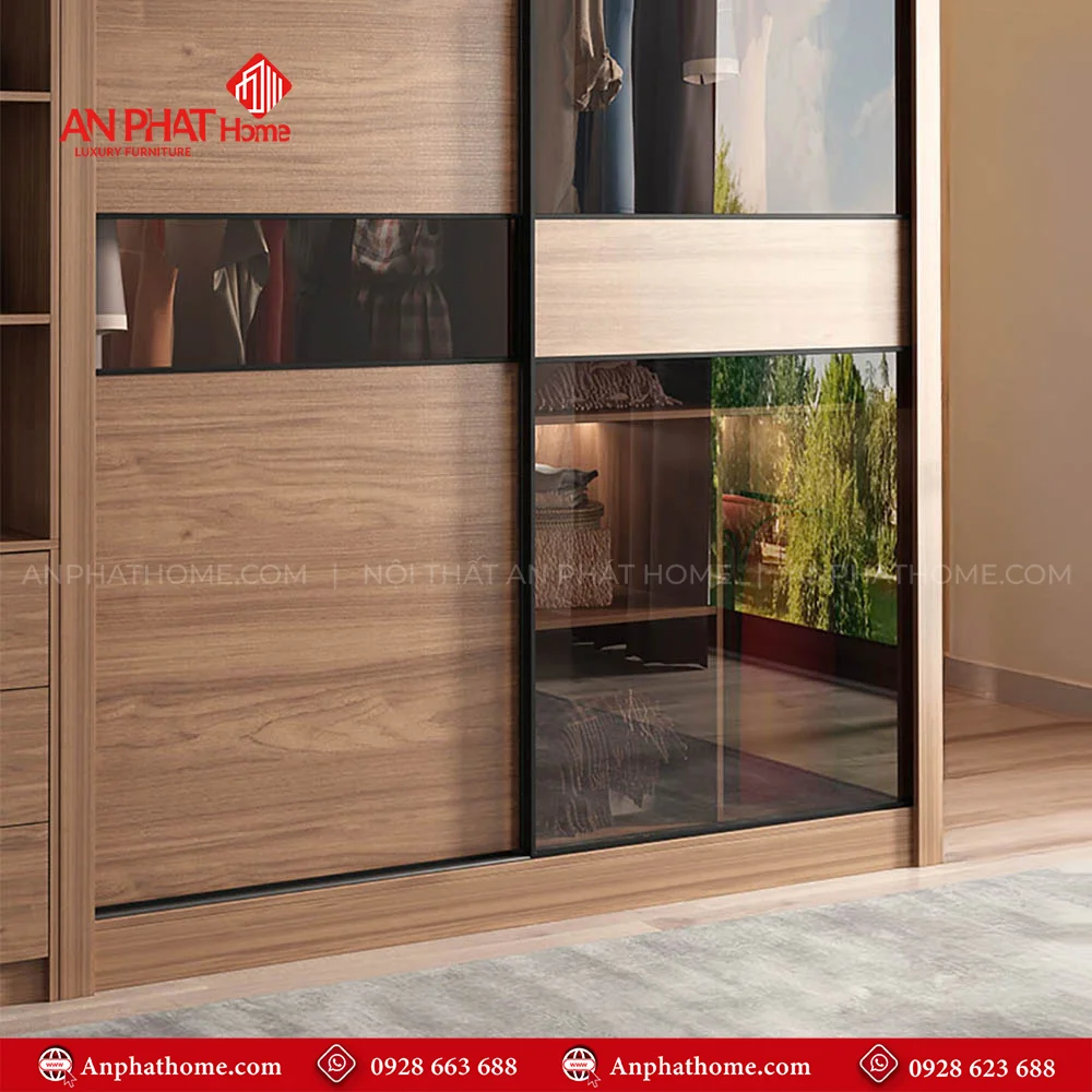 Tủ Quần Áo Cửa Lùa Cánh Kính TA-592 32 Thiết kế sang trọng, thời thượng