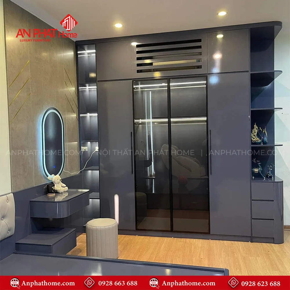 Tủ Quần Áo Đẹp Cánh Kính TA-529 6 Mẫu tủ quần áo trong phòng ngủ hiện đại