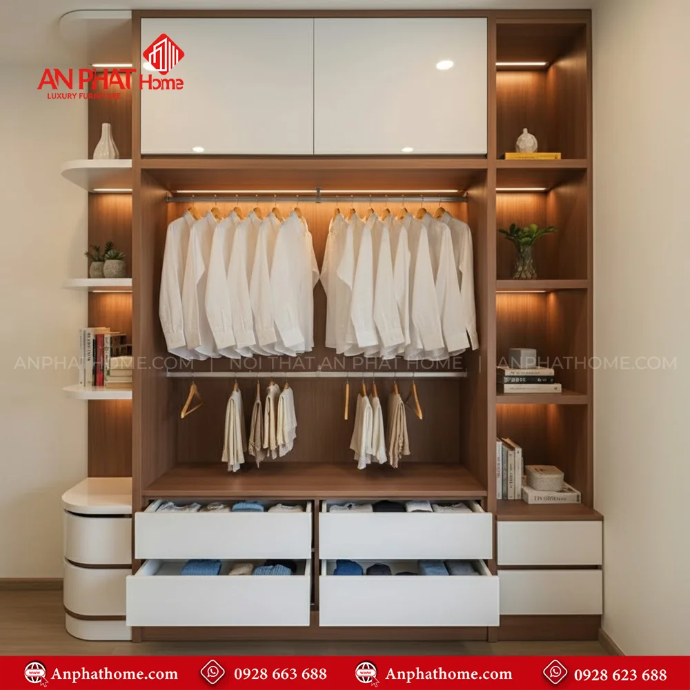 Tủ Quần Áo Đẹp Cánh Lùa TA-584 8 Mẫu tủ quần áo trong phòng ngủ hiện đại