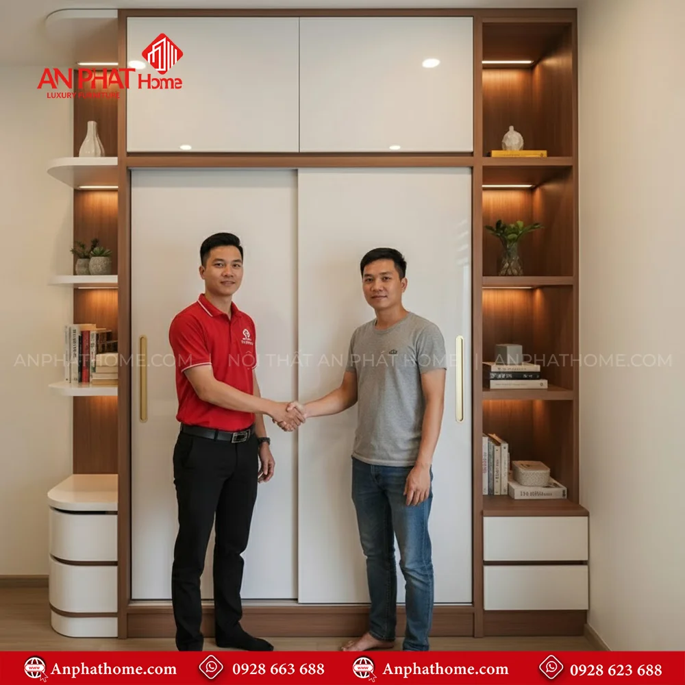 Tủ Quần Áo Đẹp Cánh Lùa TA-584 9 Thiết kế tủ đựng quần áo cánh lùa