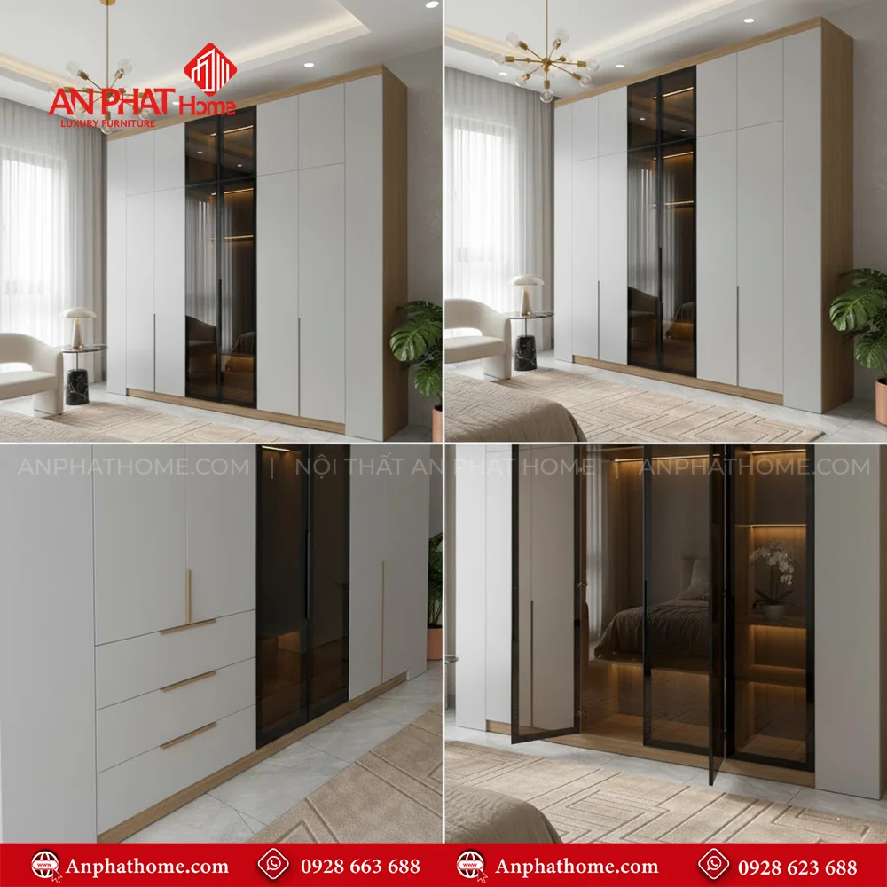 Tủ Quần Áo Đẹp TA-534 9 Mẫu thiết kế tủ quần áo hiện đại