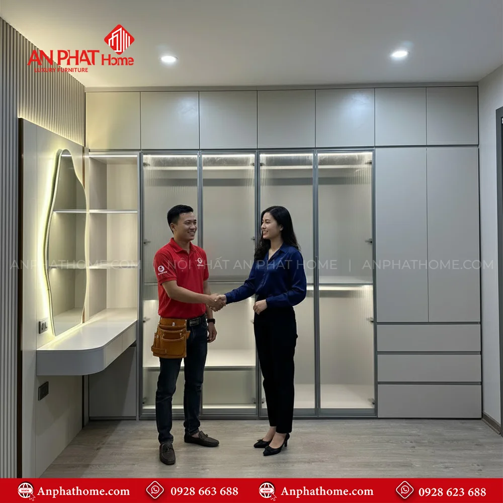 Tủ Quần Áo Gỗ Cánh Kính Hiện Đại TA-539 8 Mẫu thiết kế tủ quần áo cho phòng ngủ nhỏ