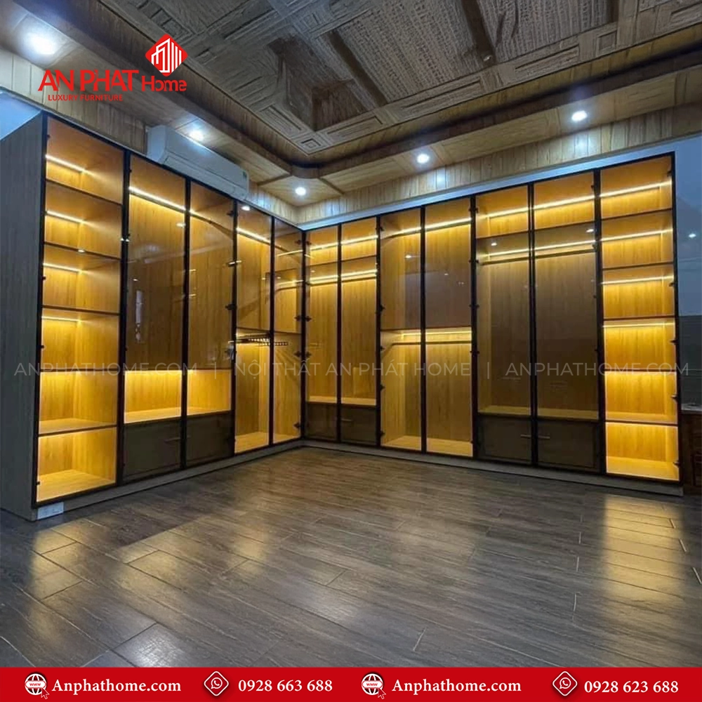 Tủ Quần Áo Gỗ Cánh Kính Sang Trọng TA-553 7 Tủ Quần Áo Gỗ Cánh Kính Sang Trọng TA-553 An Phát Home