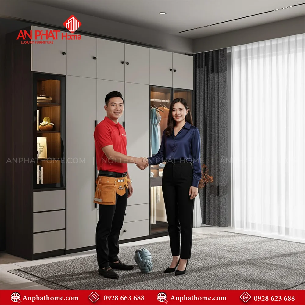 Tủ quần áo cửa mở tiện dụng