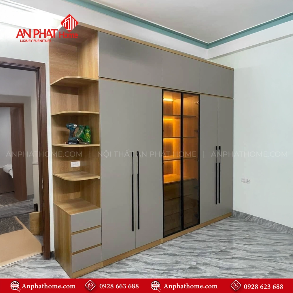 Tủ Quần Áo Gỗ Công Nghiệp TA-536 7 Tủ Quần Áo Gỗ Công Nghiệp TA-536 An Phát Home