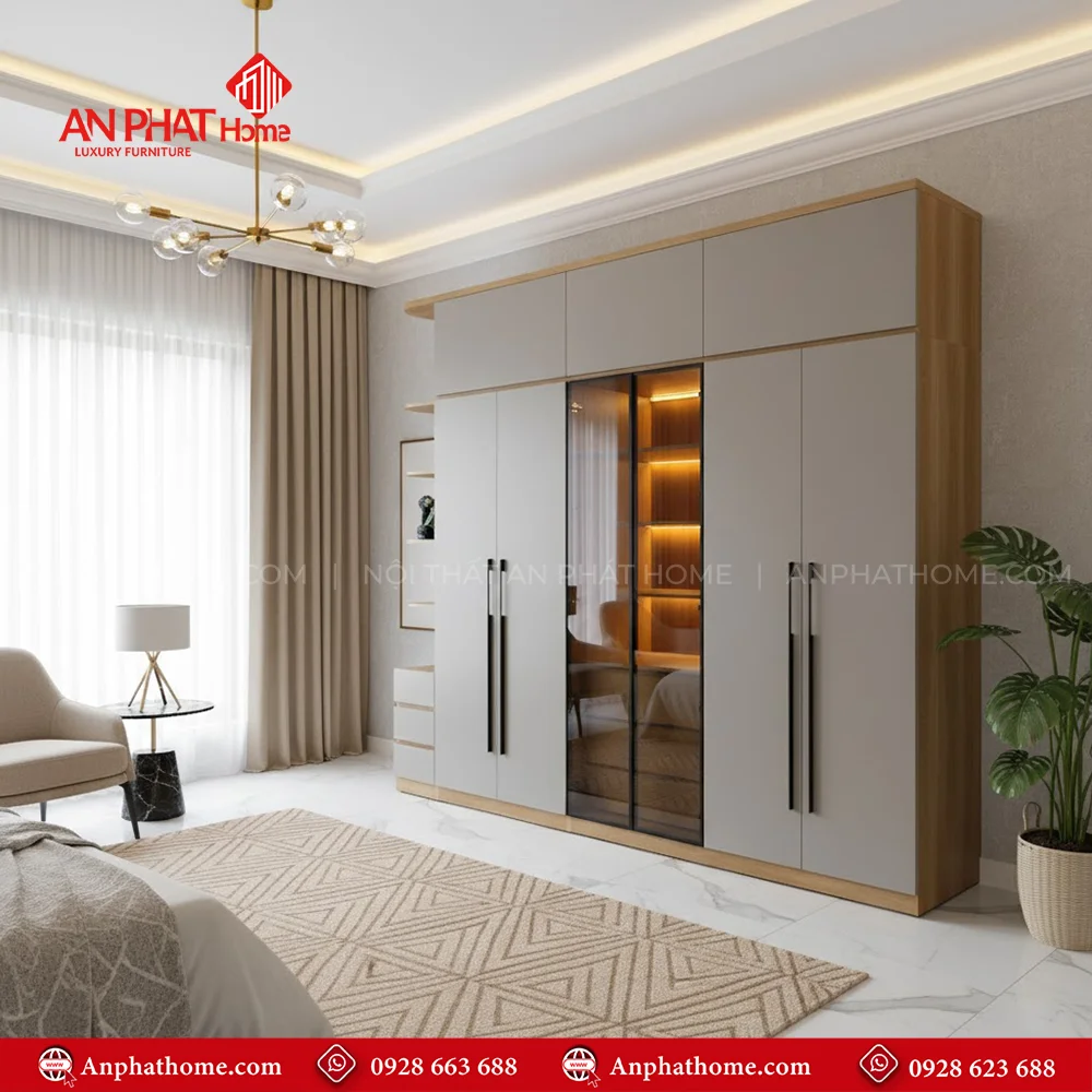 Tủ Quần Áo Gỗ Công Nghiệp TA-536 8 Các mẫu tủ quần áo gỗ công nghiệp