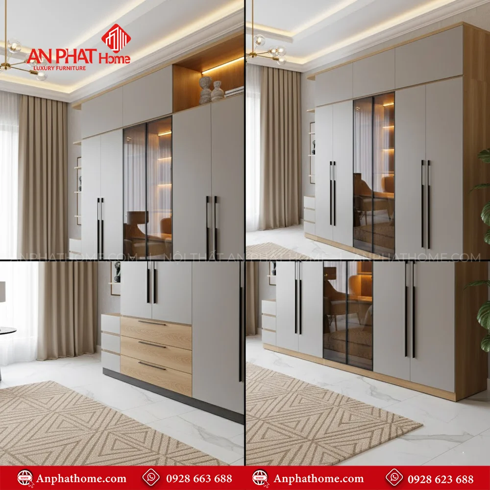 Tủ Quần Áo Gỗ Công Nghiệp TA-536 9 Các mẫu tủ quần áo đẹp nhất