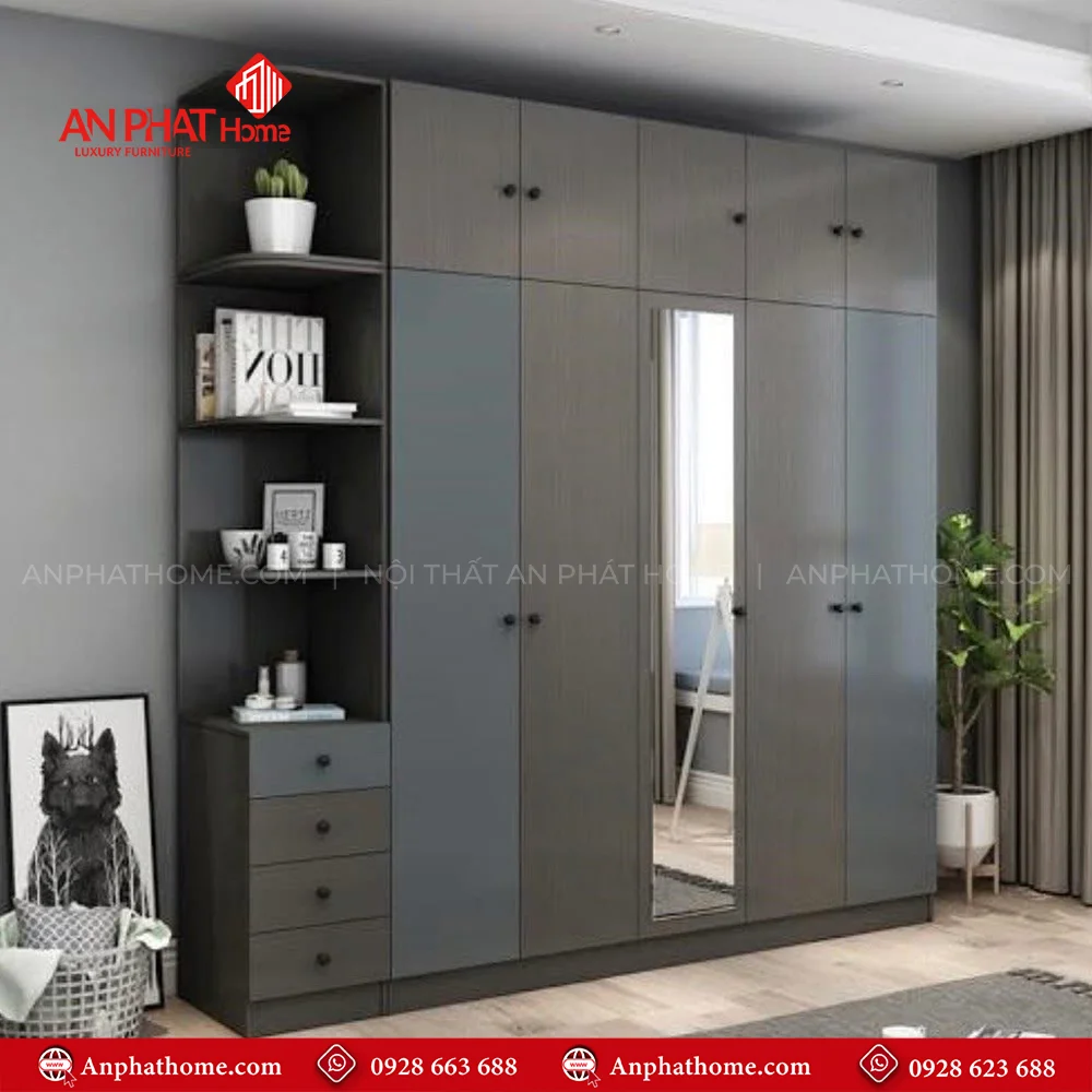 Tủ Quần Áo Gỗ Đẹp TA-580 9 Mẫu thiết kế tủ quần áo đẹp nhất hiện nay