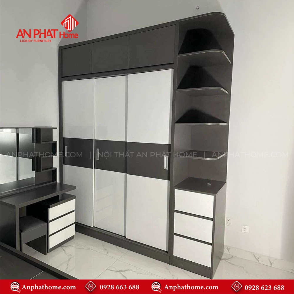 Tủ Quần Áo Gỗ MDF TA-528 5 Tủ Quần Áo Gỗ MDF TA-528 An Phát Home