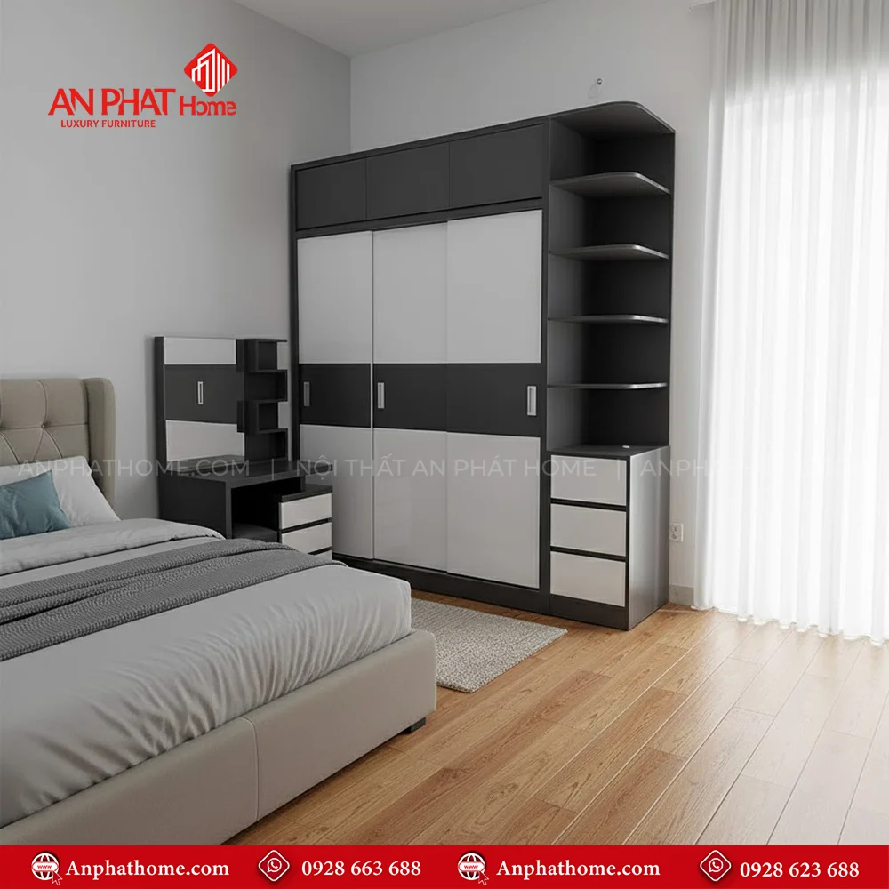 Tủ Quần Áo Gỗ MDF TA-528 6 Mẫu tủ quần áo đơn giản hiện đại