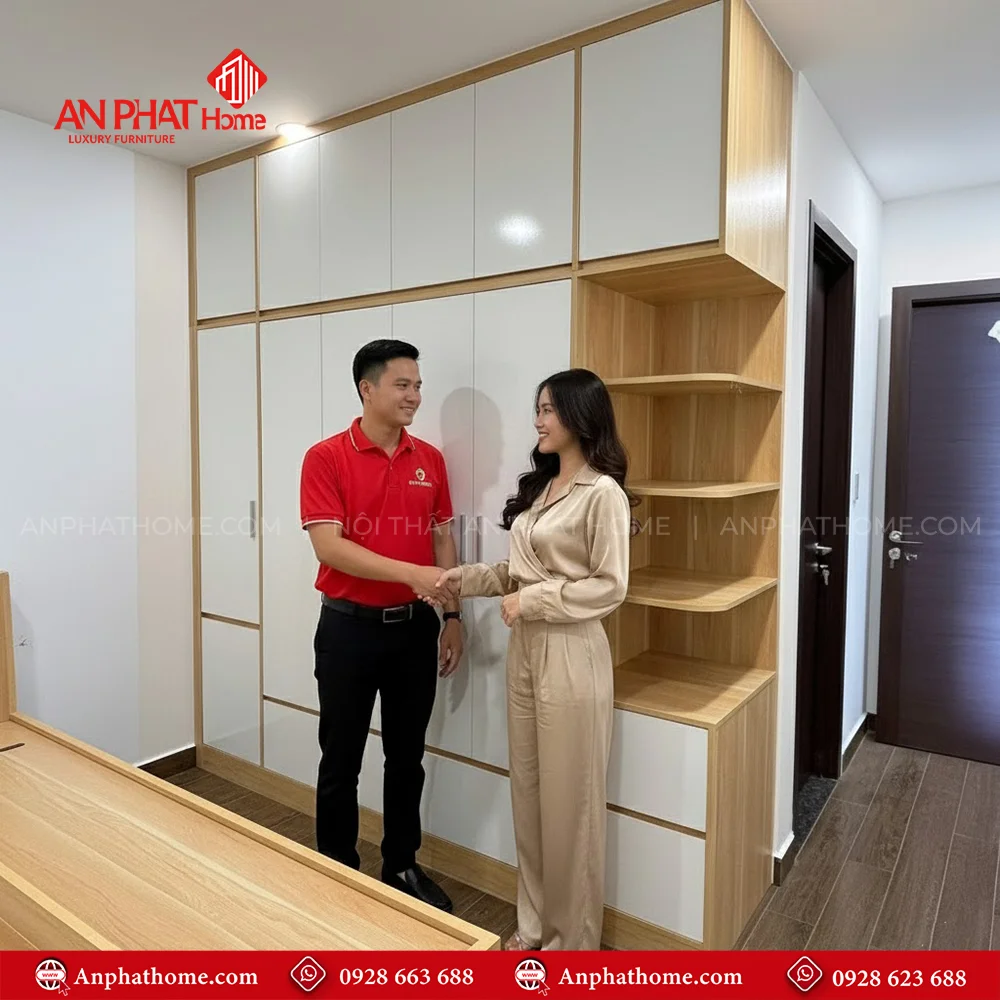 Mẫu tủ đựng quần áo thiết kế thông minh